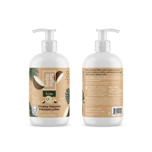 Hello Bello Other - Hello Bello Kids Creamy Coconut Premium Lotion 16 fl oz Pump Plant-Based NEW